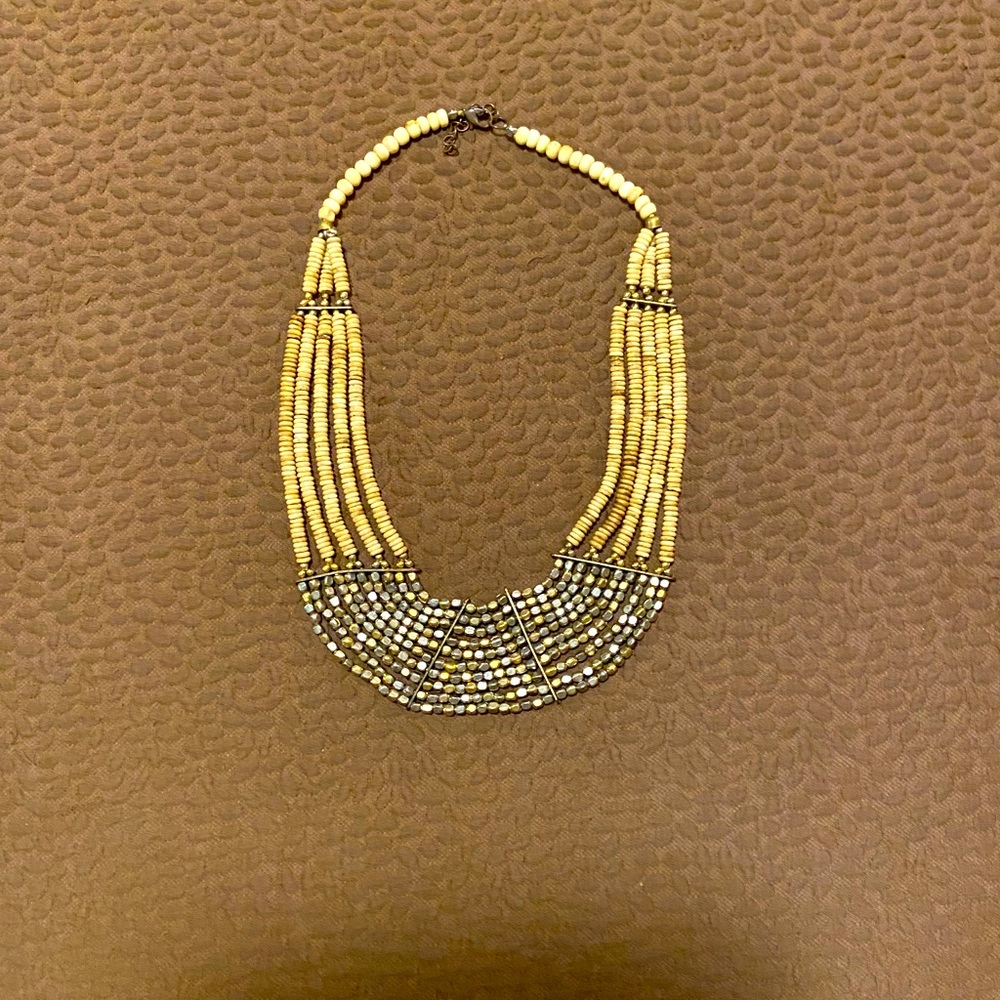 Gold beaded necklace
